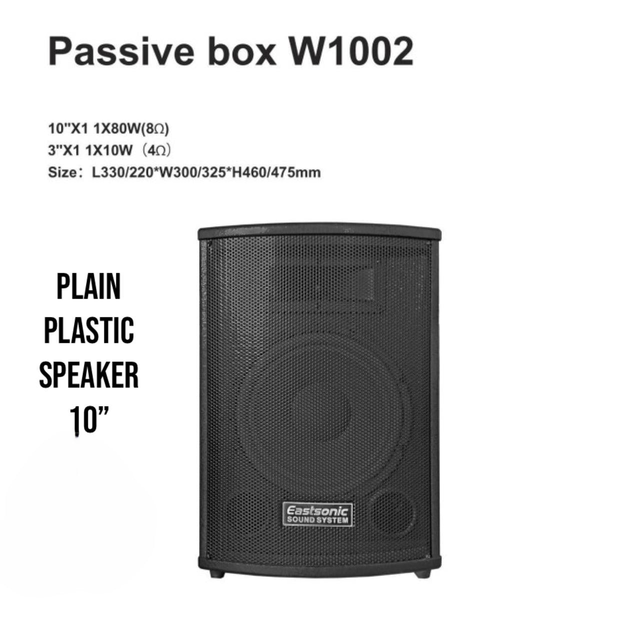 W1002 10" Plain Plastic Speaker