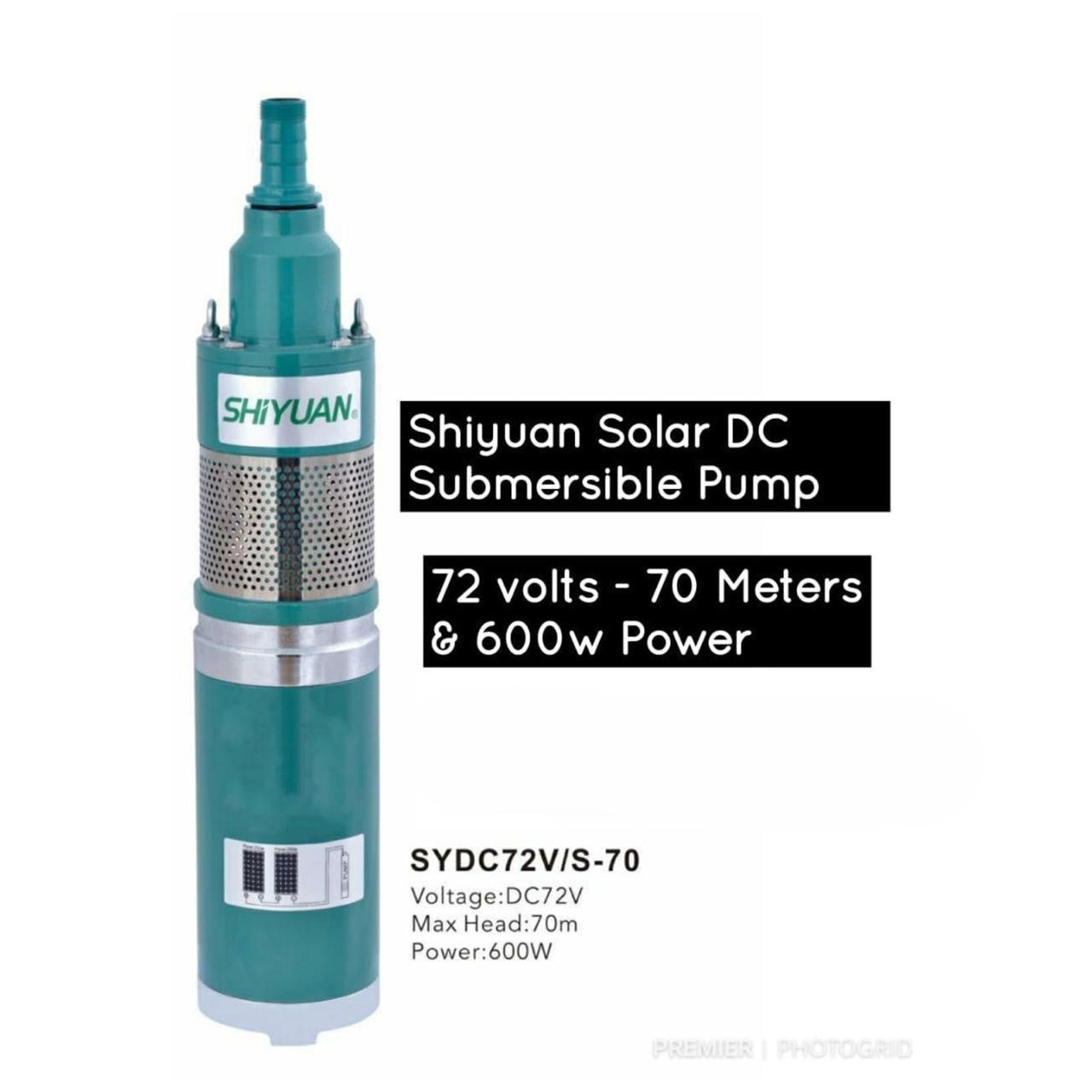 70M Shiyuan Solar DC Submersible Pump