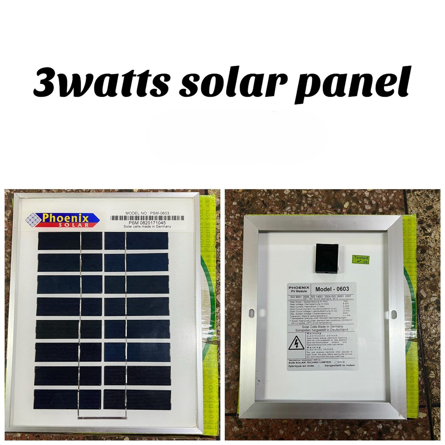 Phoenix Solar Panel 3W