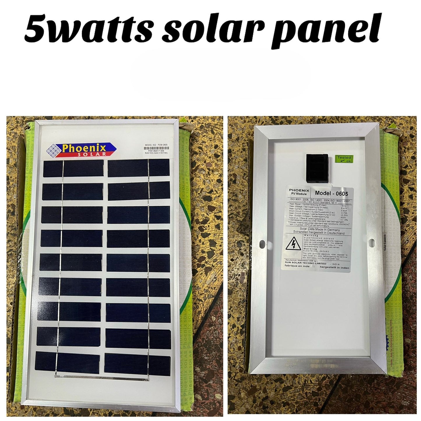Phoenix Solar Panel 5W