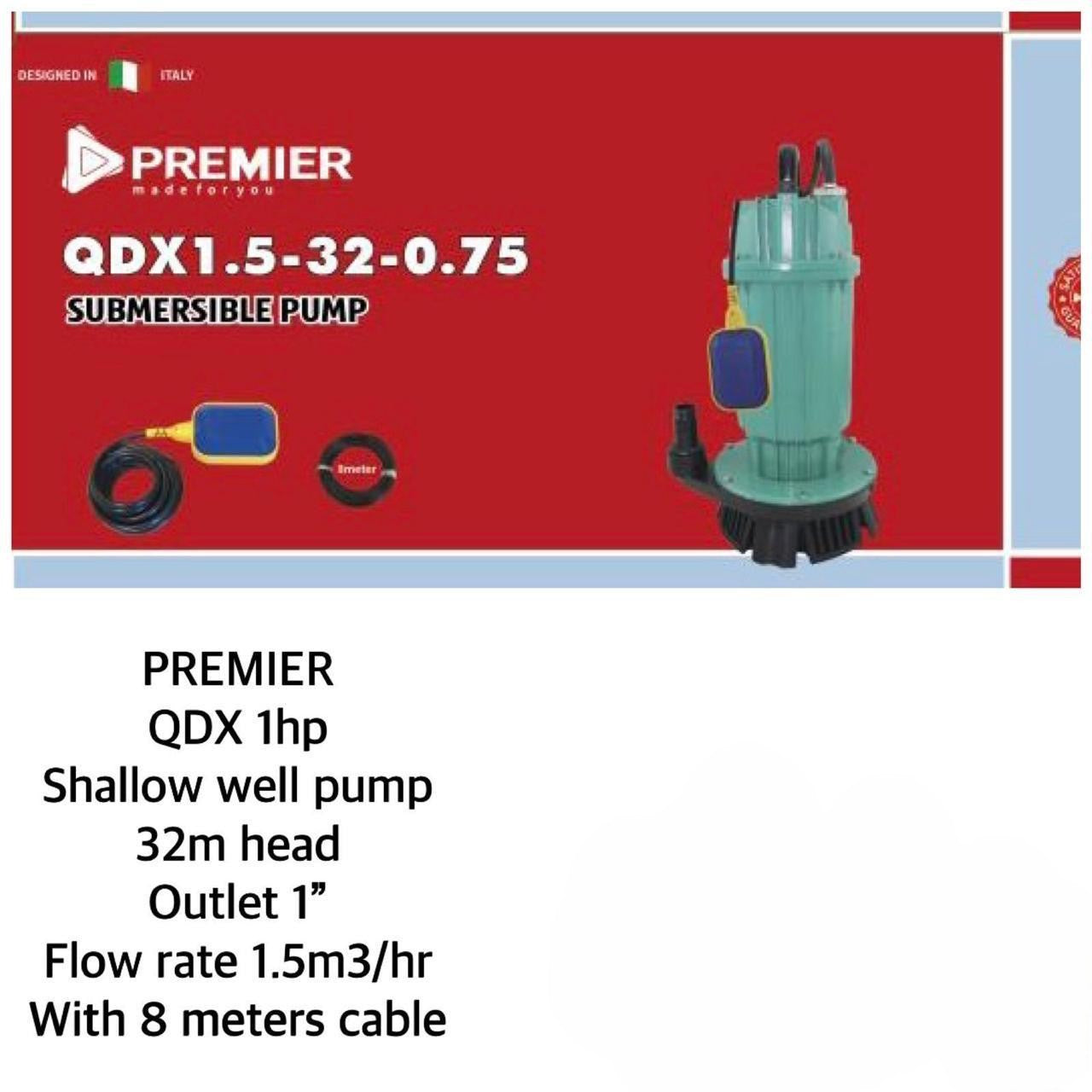 Premier QDX 1HP Shallow Well Pump