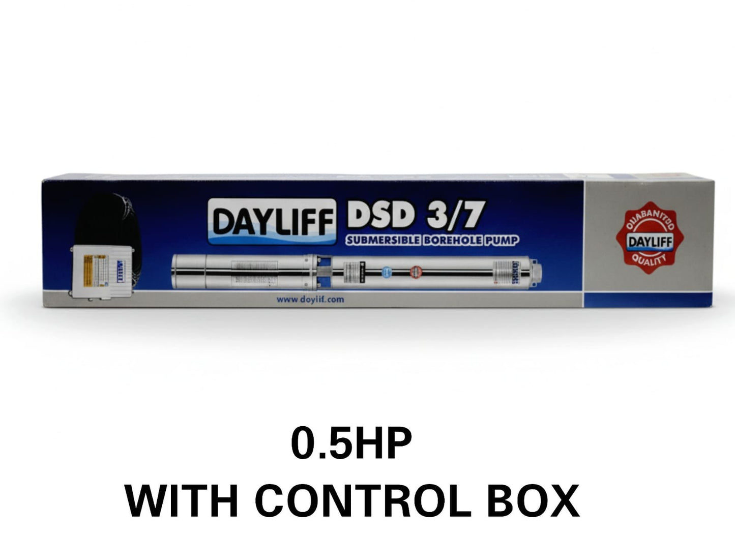 Dayliff Submersible Borehole Pump DSD3/7 0.5HP With Control Box