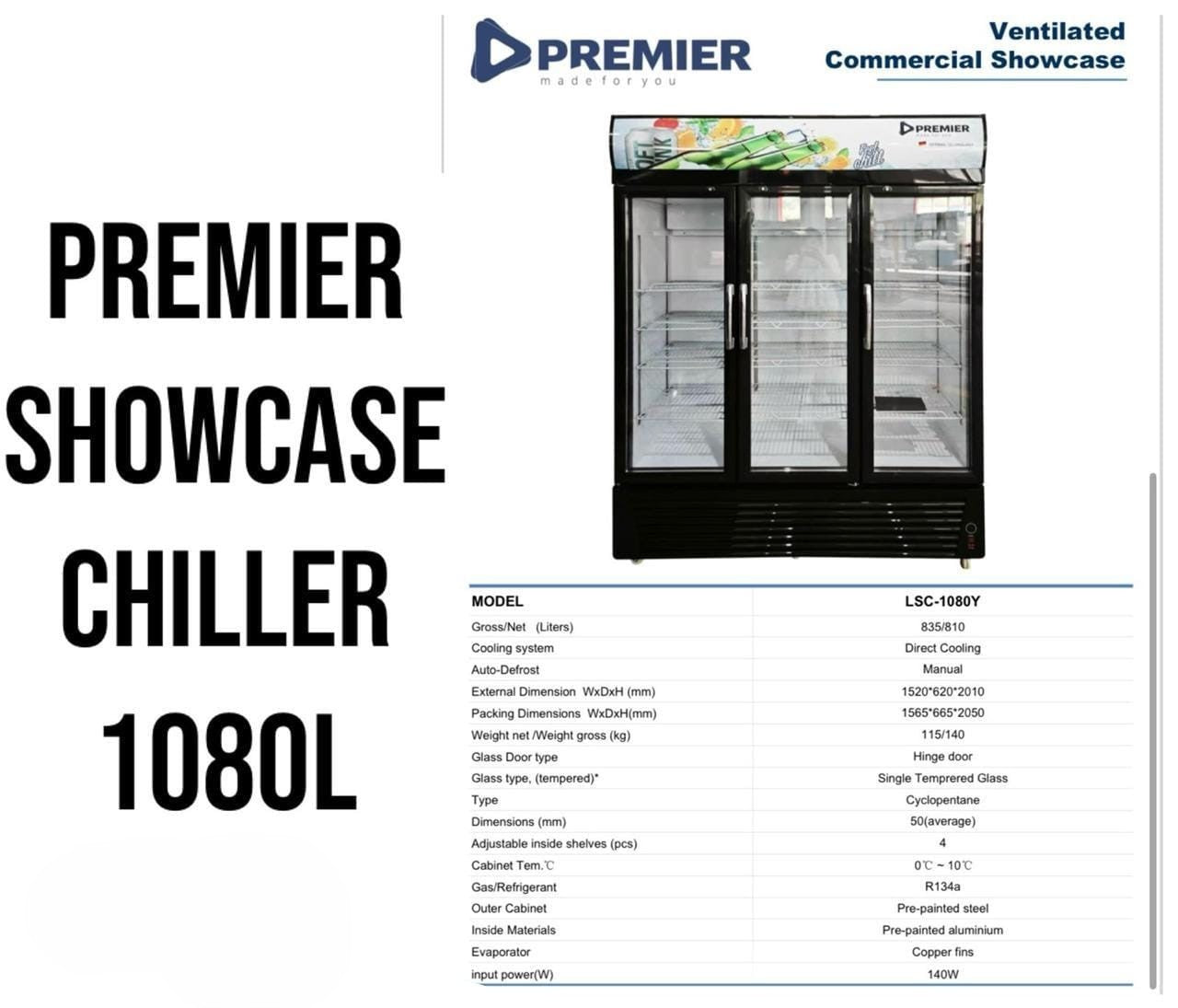 Showcase Chiller 1080L