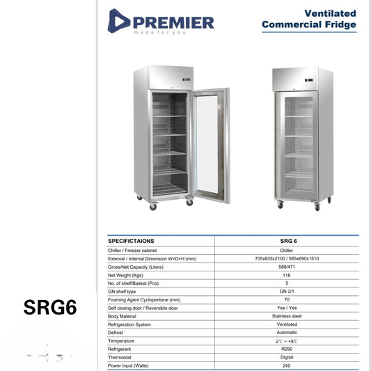 SRG6 Commercial Fridge One Door