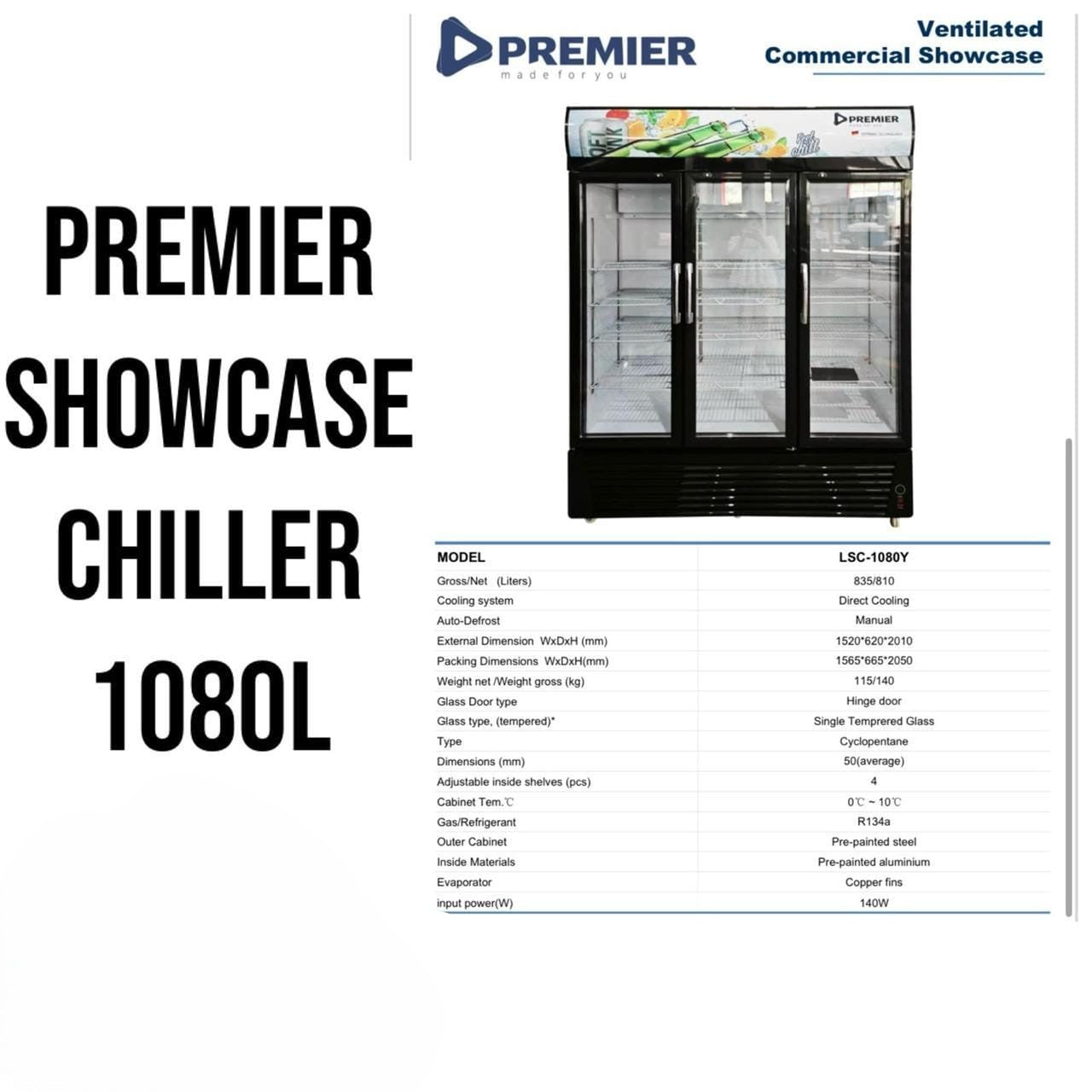 1080L Showcase Chiller