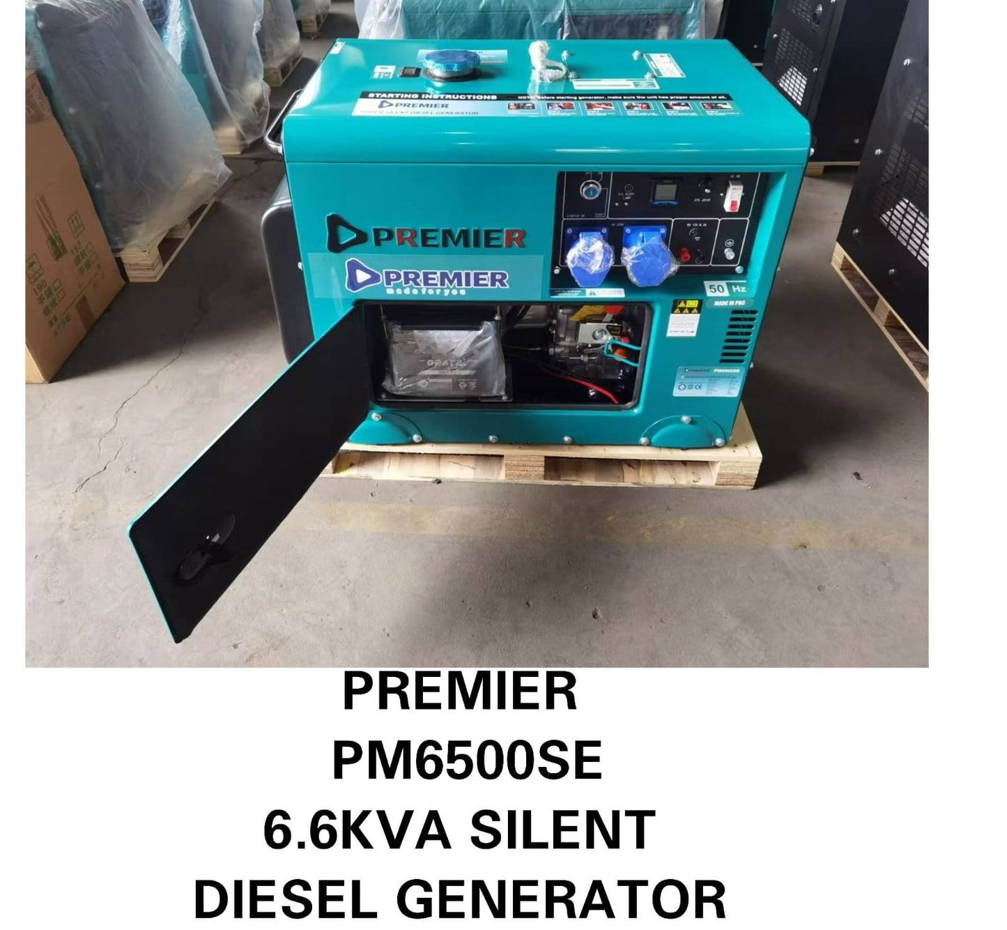 Premier 6500SE Silent Diesel Generator 6.6KVA