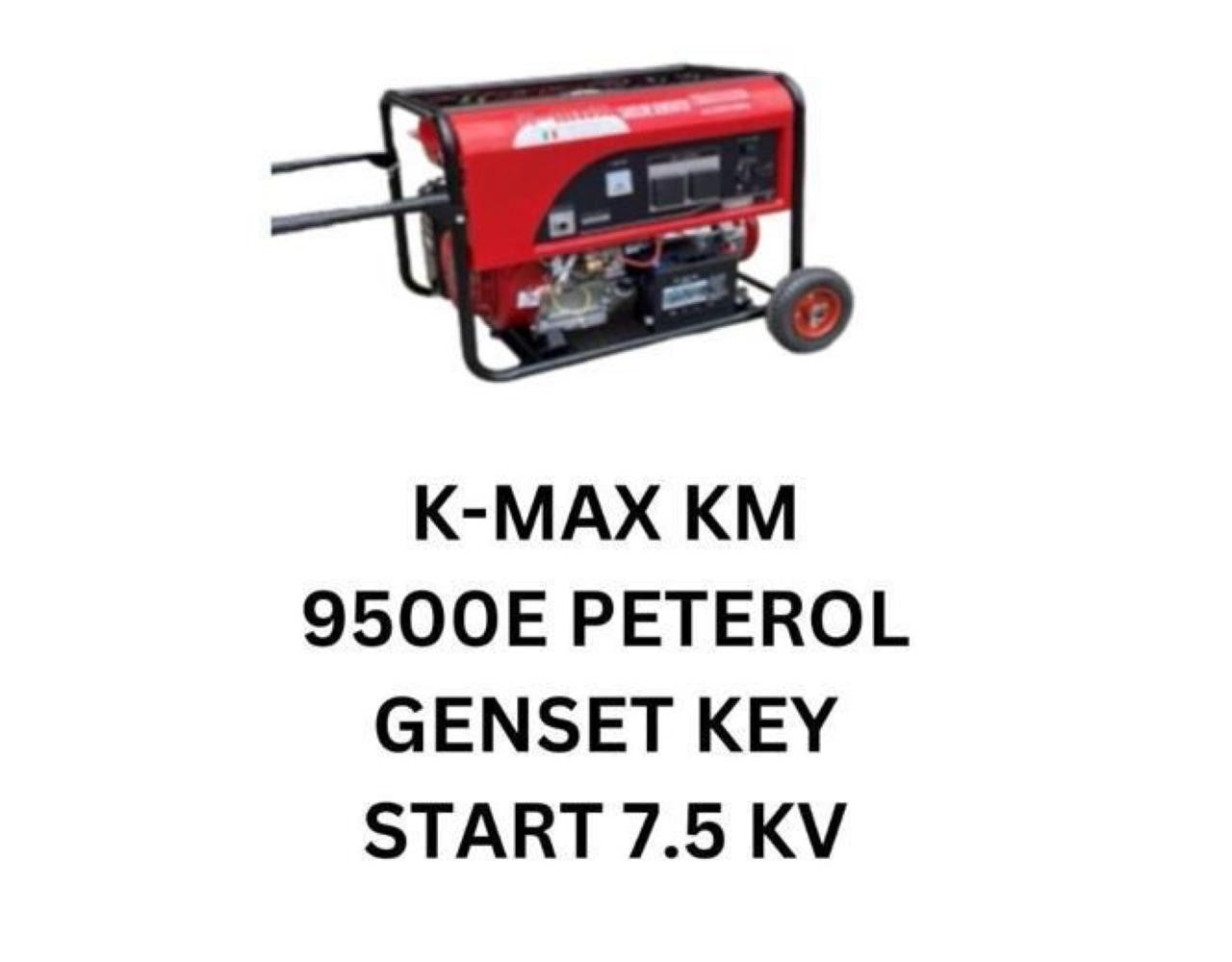 K-MAX KM9500E 7.5KVA Key Start Petrol Generator