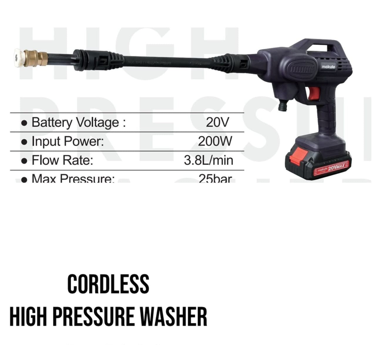 Cordless High Pressure Washer