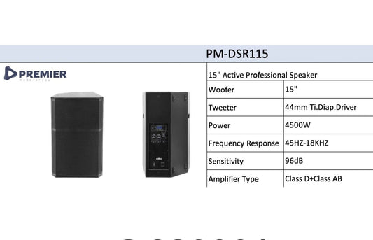 PM-DSR115 15" Active Professional Speaker