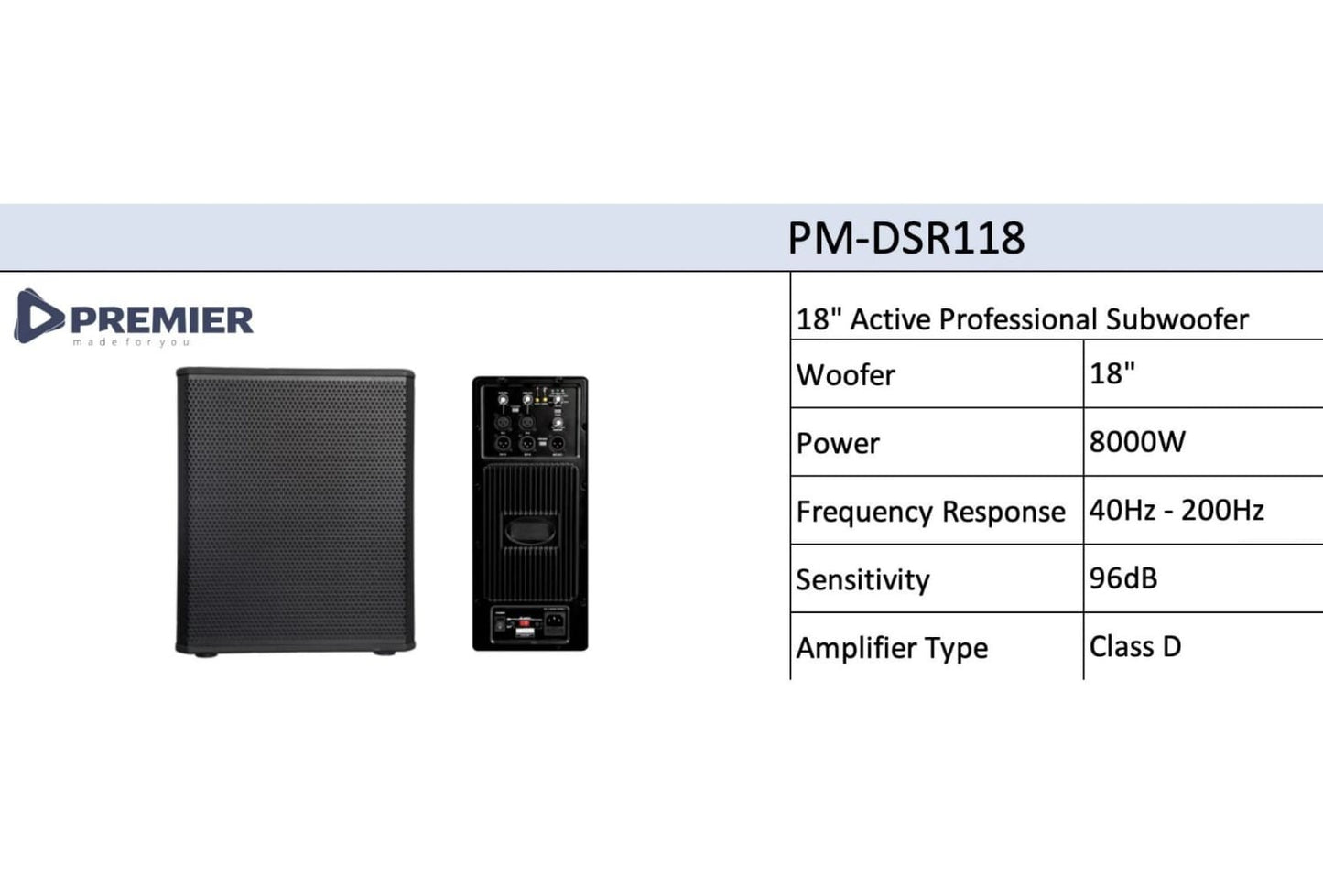 PM-DSR118 Dual 18" Subwoofer