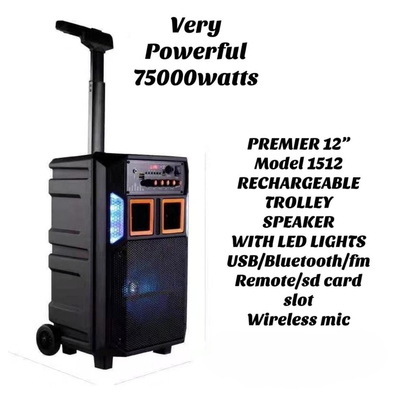 Premier 12" 1512 Rechargable Trolley Speaker
