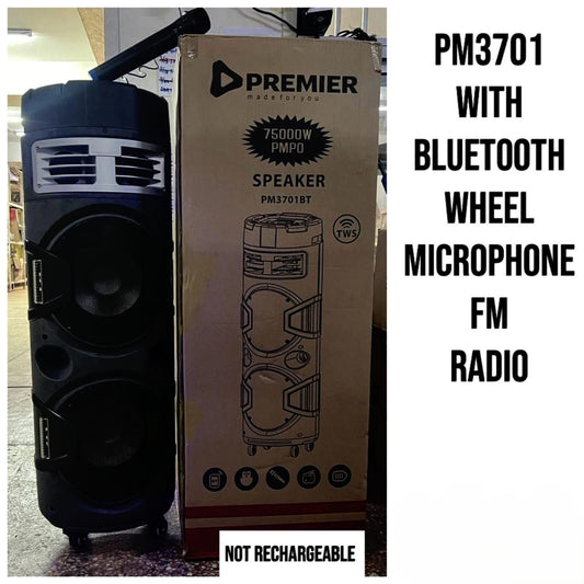 PM3701 with Bluetooth/Microphone/FM/Radio And Wheel