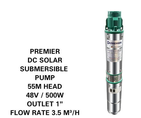 55M Premier DC Solar Submersible Pump 1" Outlet