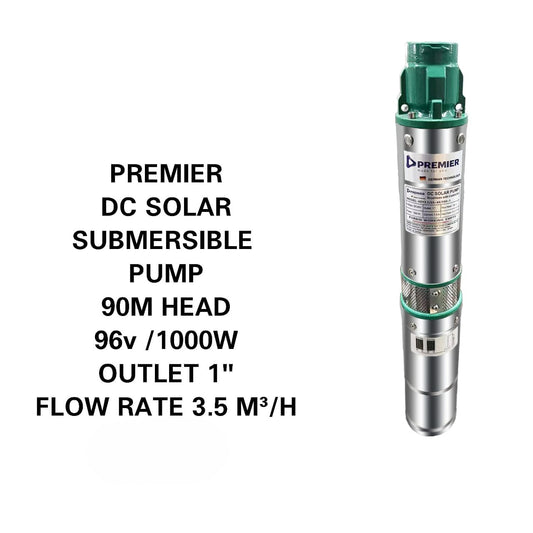 90M Premier DC Solar Submersible Pump 1" Outlet