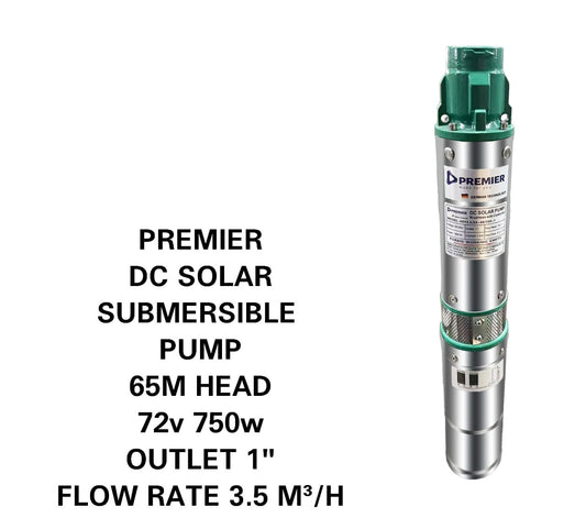 65M Premier DC Solar Submersible Pump 1" Outlet