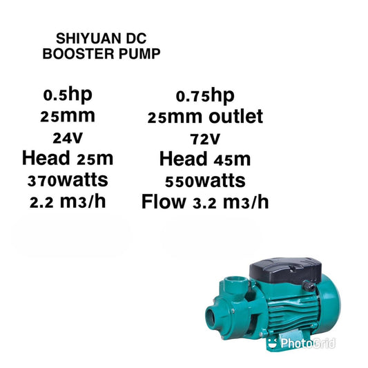 45M Shiyuan DC Booster Pump 0.75HP