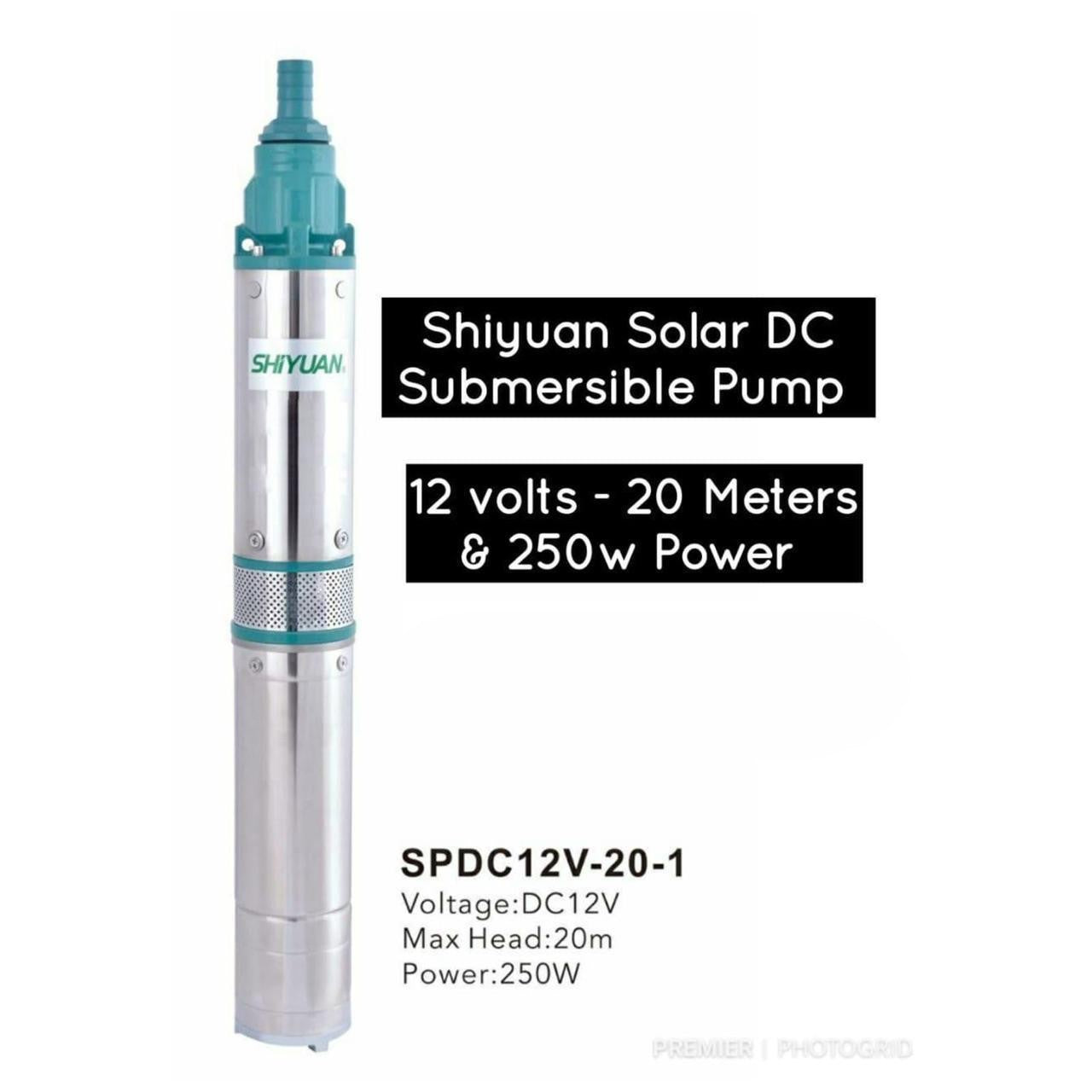 20M Shiyuan Solar DC Submersible Pump